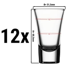 (12 Stück) Likörglas - SPECIALS - 60 ml - geeicht bei 20 ml & 40 ml