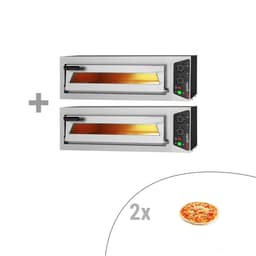 (2 Stück) Elektro Pizzaofen - 1+1x 35cm - Manuell