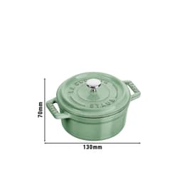 STAUB | LA COCOTTE - Mini Cocotte - Ø 100mm - Gusseisen - Salbeigrün