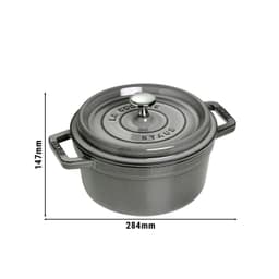 STAUB | LA COCOTTE - Cocotte - Ø 220mm - Gusseisen - Graphit-Grau