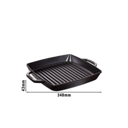 STAUB | GRILL PANS - Grillpfanne - 280x280mm - Gusseisen - Schwarz