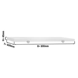 Schneideplatte für Arbeitstisch - 800x800mm - Weiß