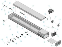 Kühlaufsatzvitrine Premium PLUS - 2300x353mm - 11x GN 1/4