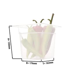 Polypropylen GN 1/6 Behälter - milchig - Tiefe: 150mm