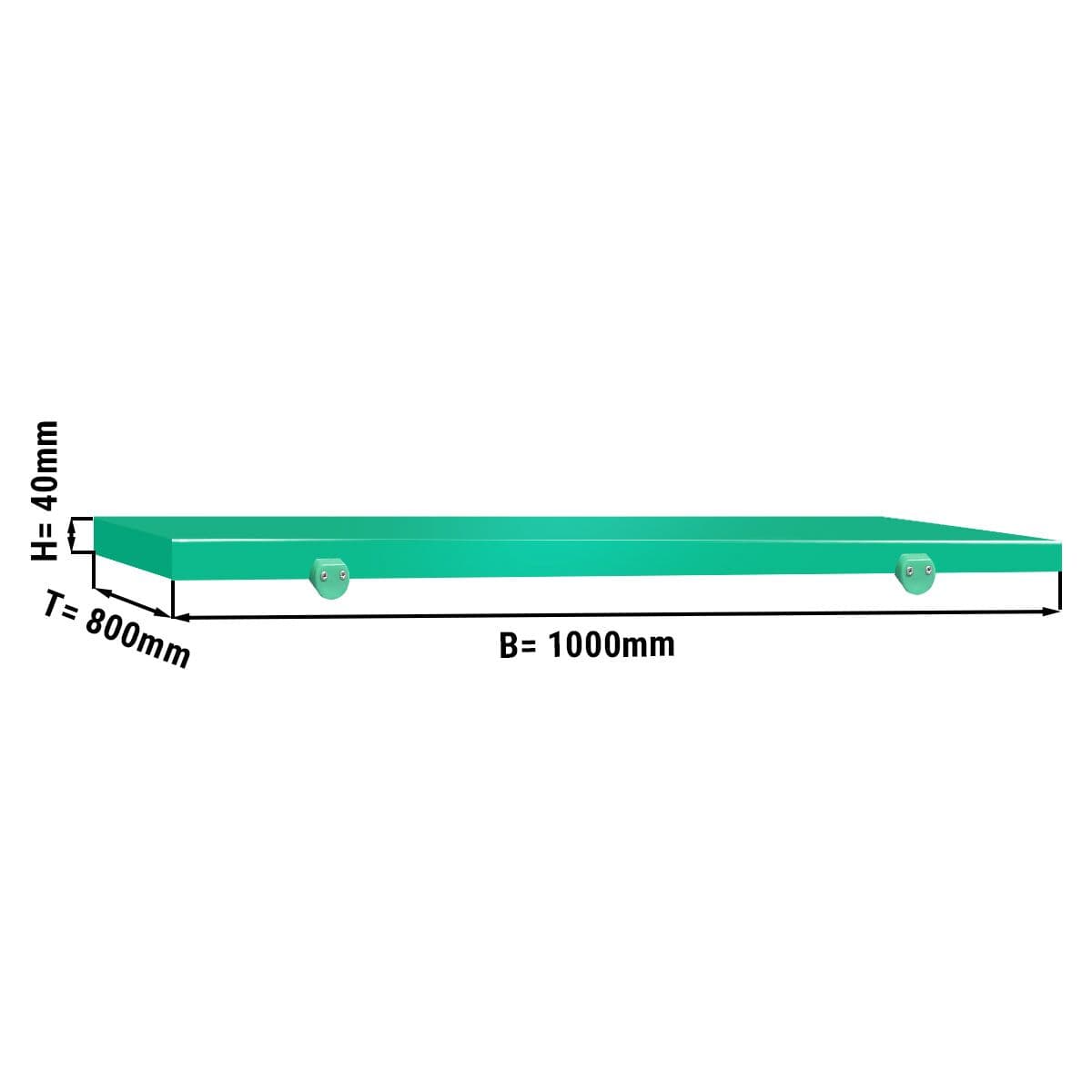 Schneideplatte für Arbeitstisch - 1000x800mm - Grün