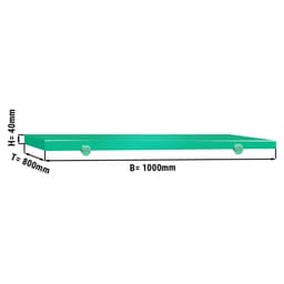 Schneideplatte für Arbeitstisch - 1000x800mm - Grün