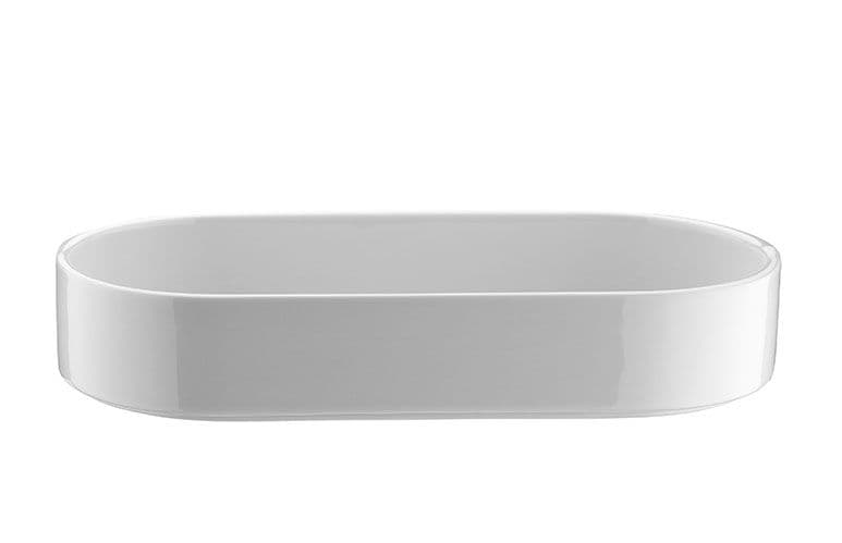 (6 Stück) PERA Weiß - Dessert-/ Salatschale - Oval - Ø 16 cm