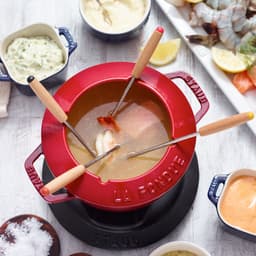 STAUB | SPECIALITIES - Fondue Set - Ø 160mm - Gusseisesn - Kirsch-Rot