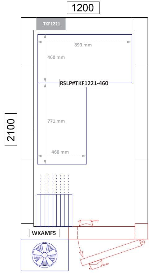 Regalset Aluminium (Eloxiert) - L-Form - Bautiefe: 460mm