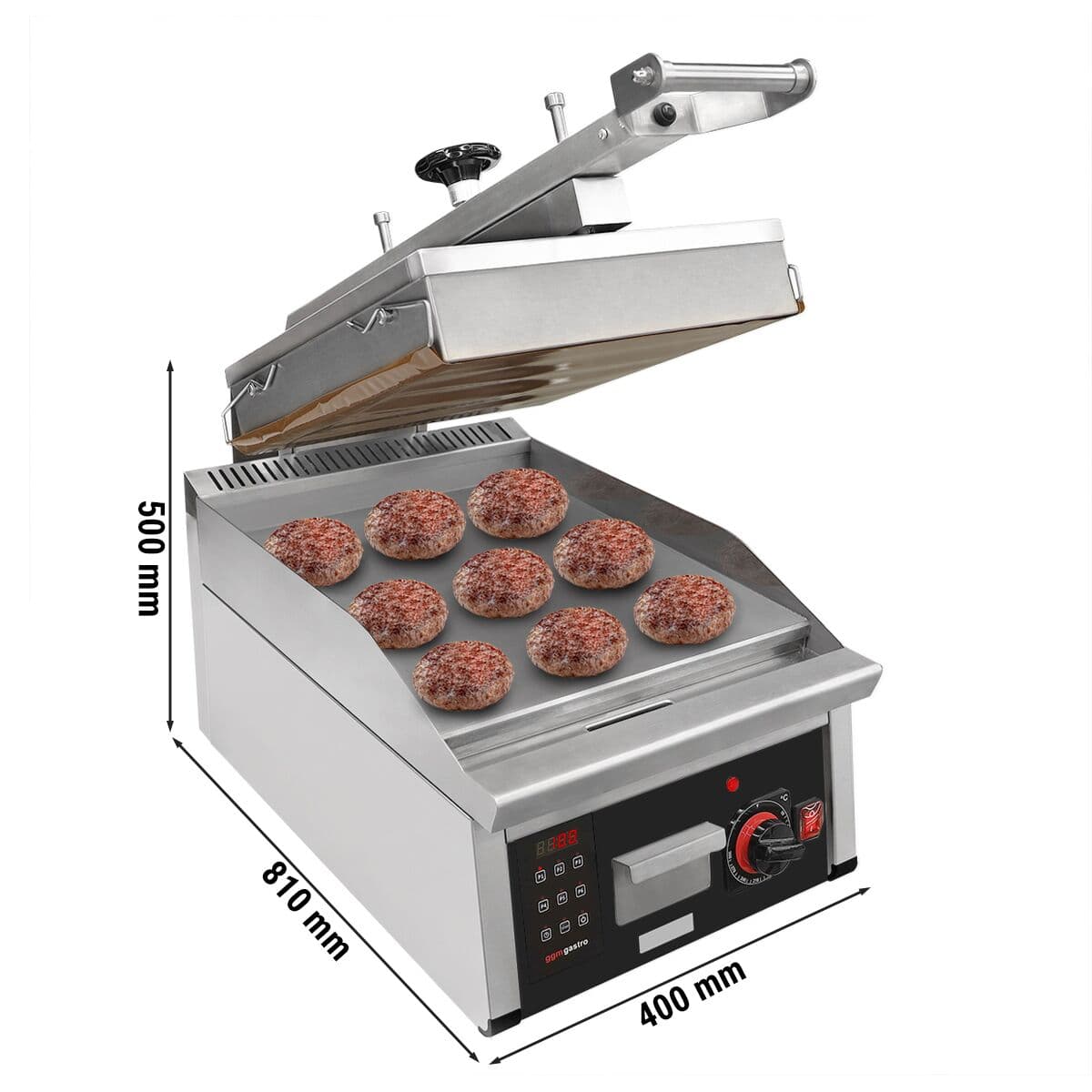 Highspeed Kontaktgrill | Hamburger Grill - 6,2 kW - automatisch - Digitales Display