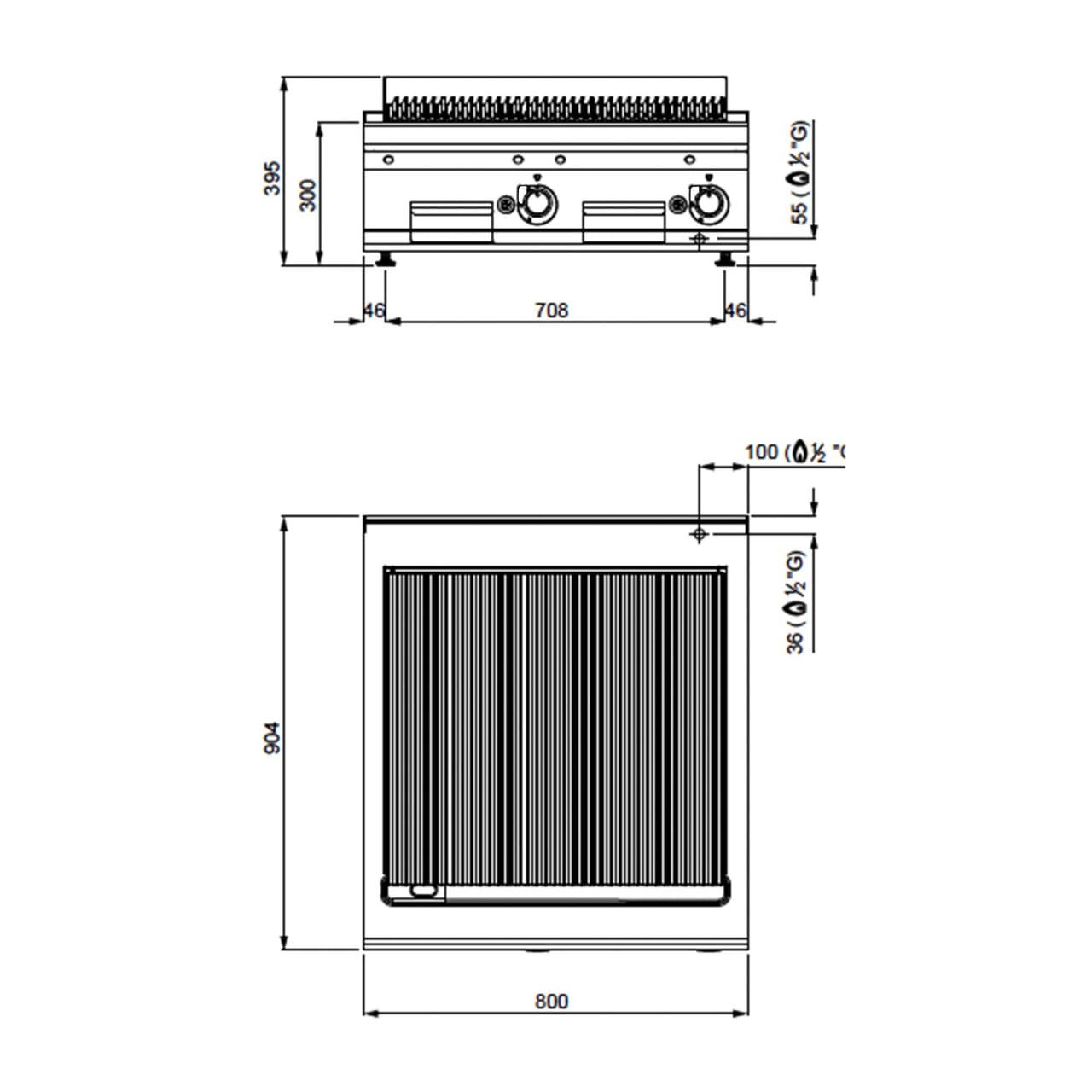 Gas Lavasteingrill - 18 kW