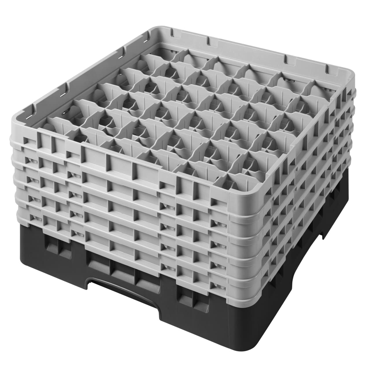 CAMBRO | CAMRACK® - Gläserspülkorb 1/1 - 36 Fächer - mit 5 Extender - 500x500mm - Schwarz