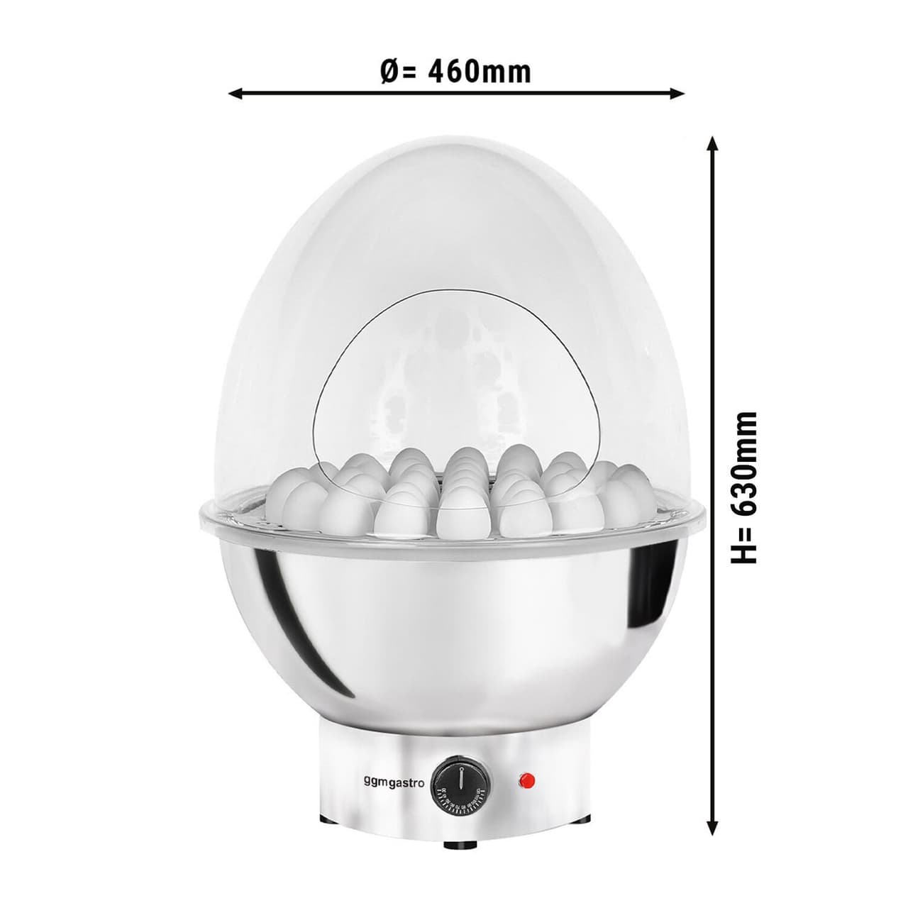 Eierwärmer - Chrom - für 37 Eier