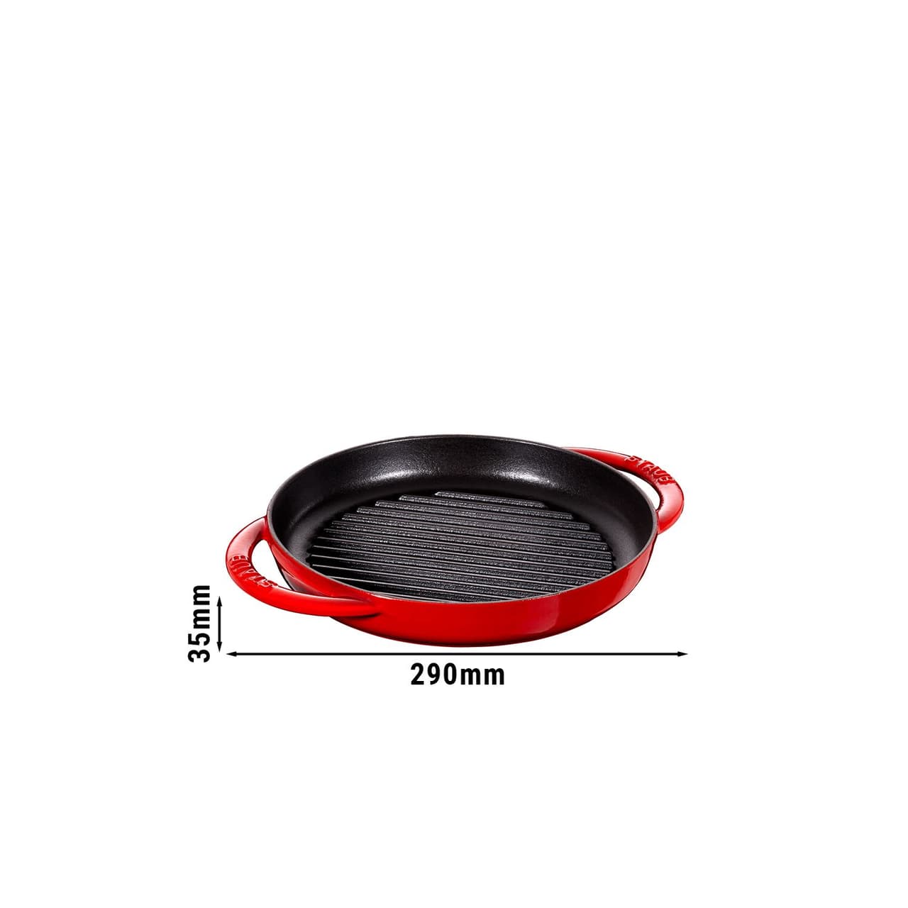 STAUB | GRILL PANS - Pure Grill - Ø 230mm - Gusseisen - Kirsch-Rot