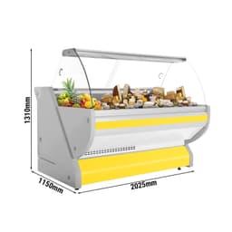 Kühltheke - 2000mm - mit Beleuchtung - Frondblende Gelb
