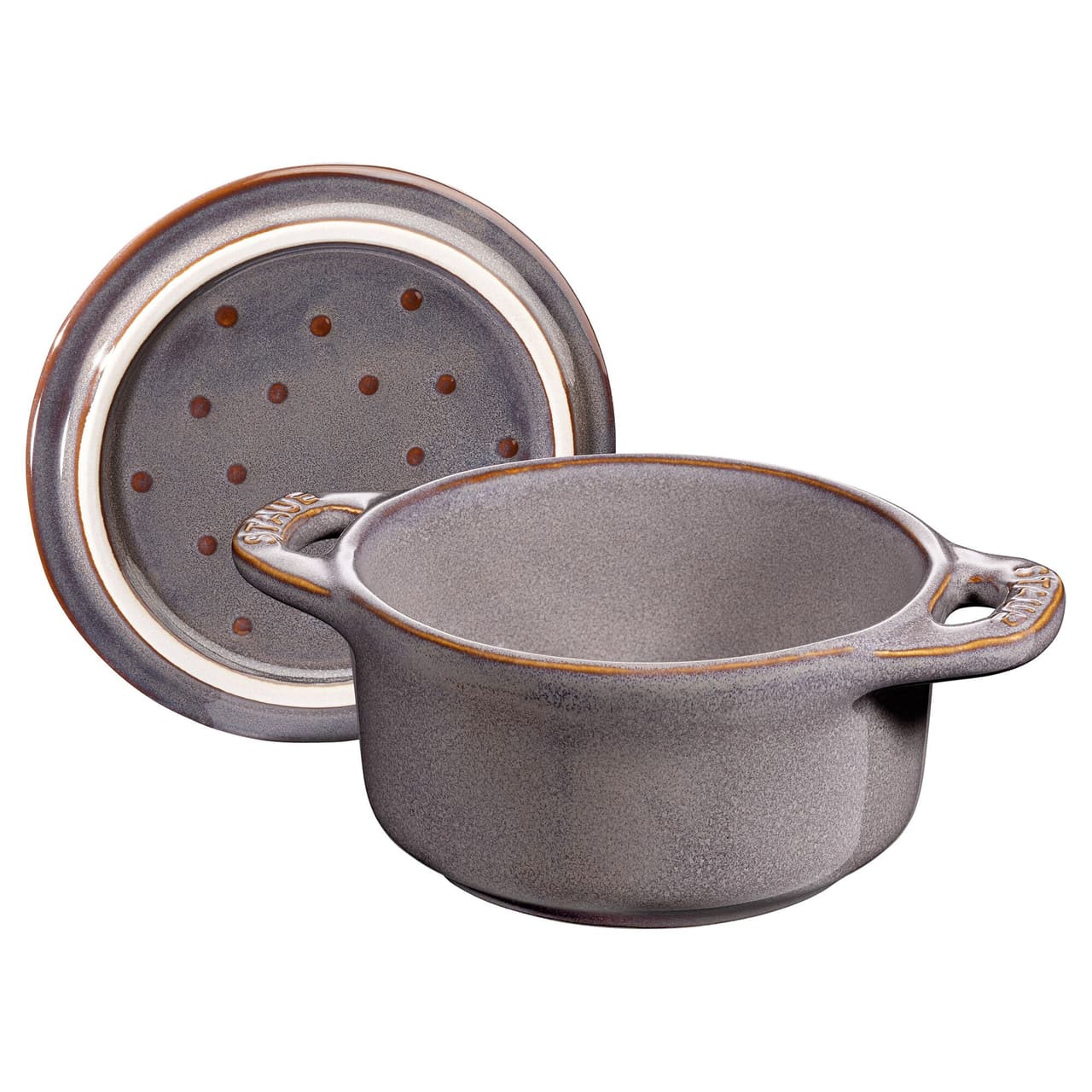 STAUB | CERAMIQUE - Mini Cocotte - Ø 100mm - rund - Keramik - Antik-Grau