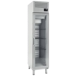 Kühlschrank Edelstahl Premium PLUS - GN 1/1 - 325 Liter - mit 1 Glastür