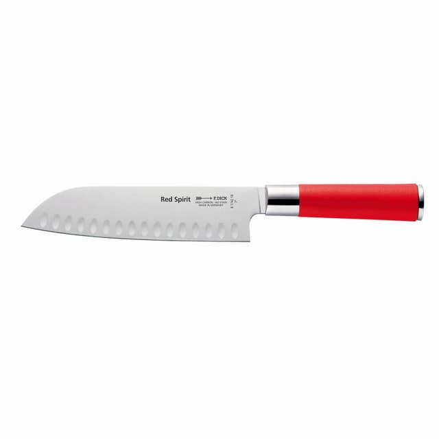 F. DICK | Red Spirit - Santoku - mit Kullenschliff - Klinge: 180mm