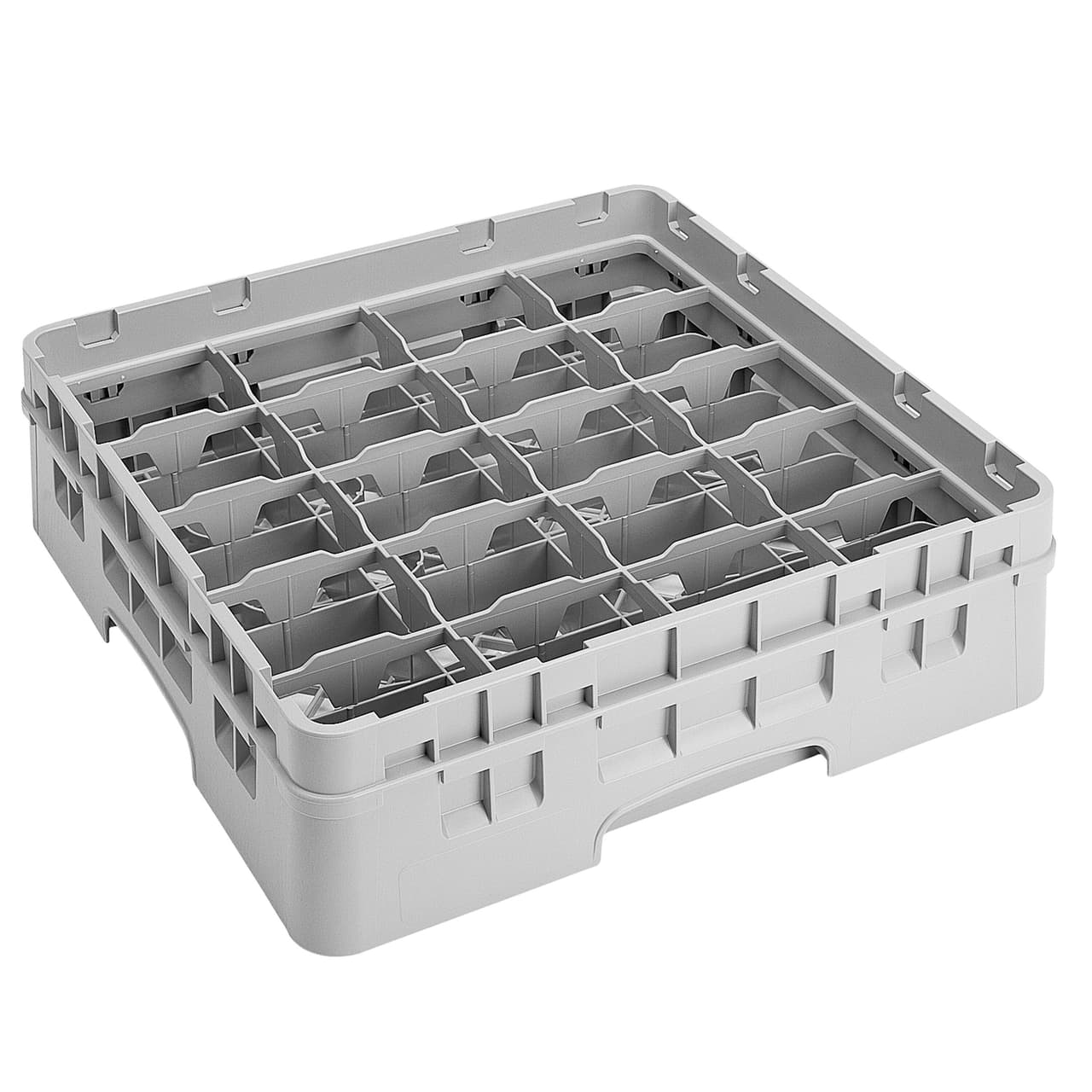 CAMBRO | CAMRACK® - Tassenspülkorb 1/1 - mit 20 Fächer - 500x500mmn - Grau