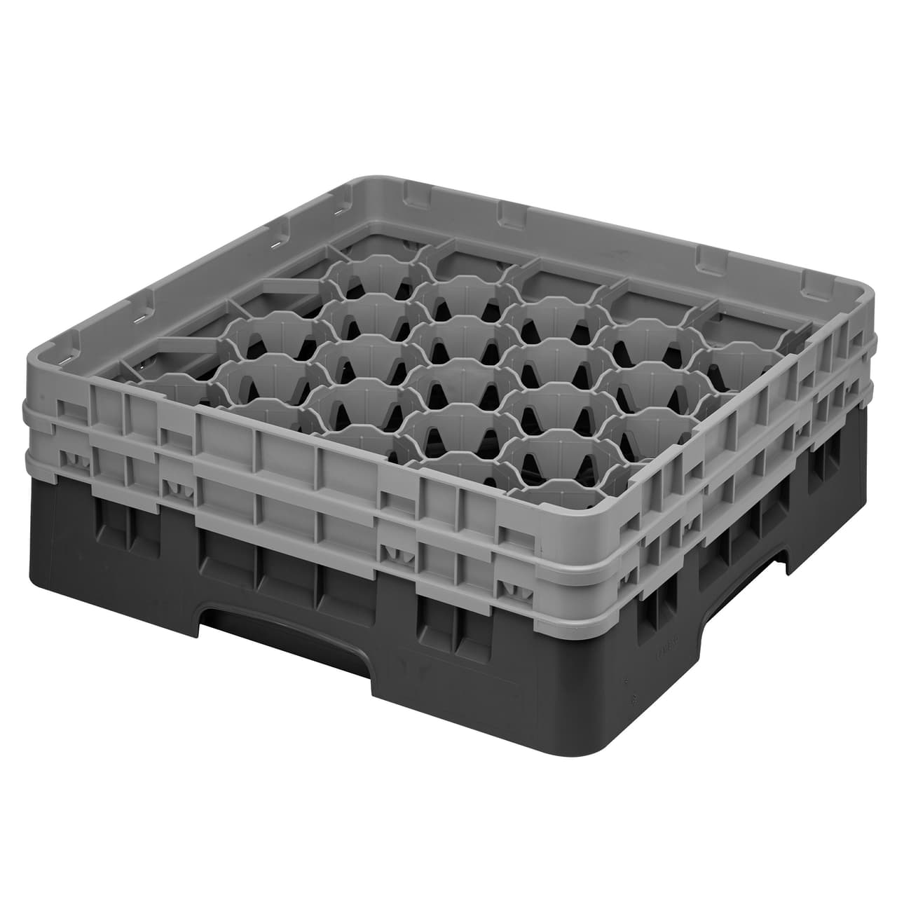 CAMBRO | CAMRACK® - Gläserspülkorb 1/1 - 30 Fächer - mit 2 Extender - 500x500mm - Schwarz