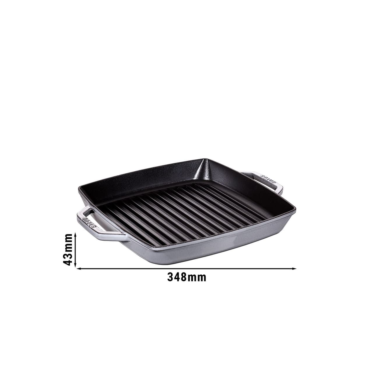 STAUB | GRILL PANS - Grillpfanne - 280x280mm - Gusseisen - Graphit-Grau