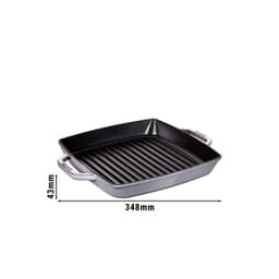 STAUB | GRILL PANS - Grillpfanne - 280x280mm - Gusseisen - Graphit-Grau