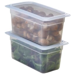 (6 Stück) CAMBRO | CAMWEAR® -  Polypropylen GN 1/4 Behälter - milchig - Tiefe: 100mm