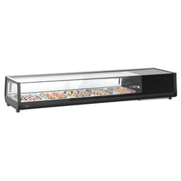 Sushi-Kühlvitrine - 5x 1/2 GN - Schwarz