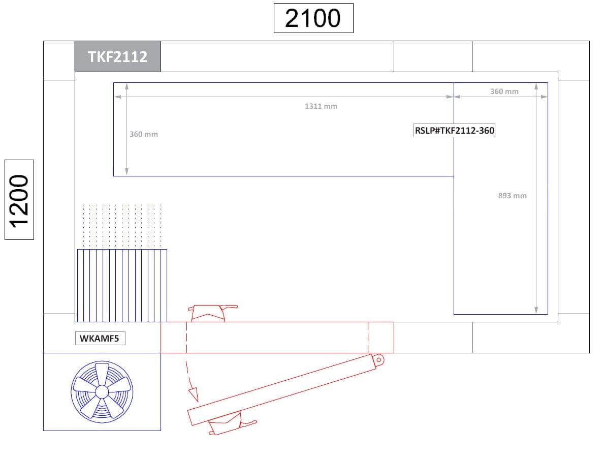 Regalset Aluminium (Eloxiert) - L-Form - Bautiefe: 360mm