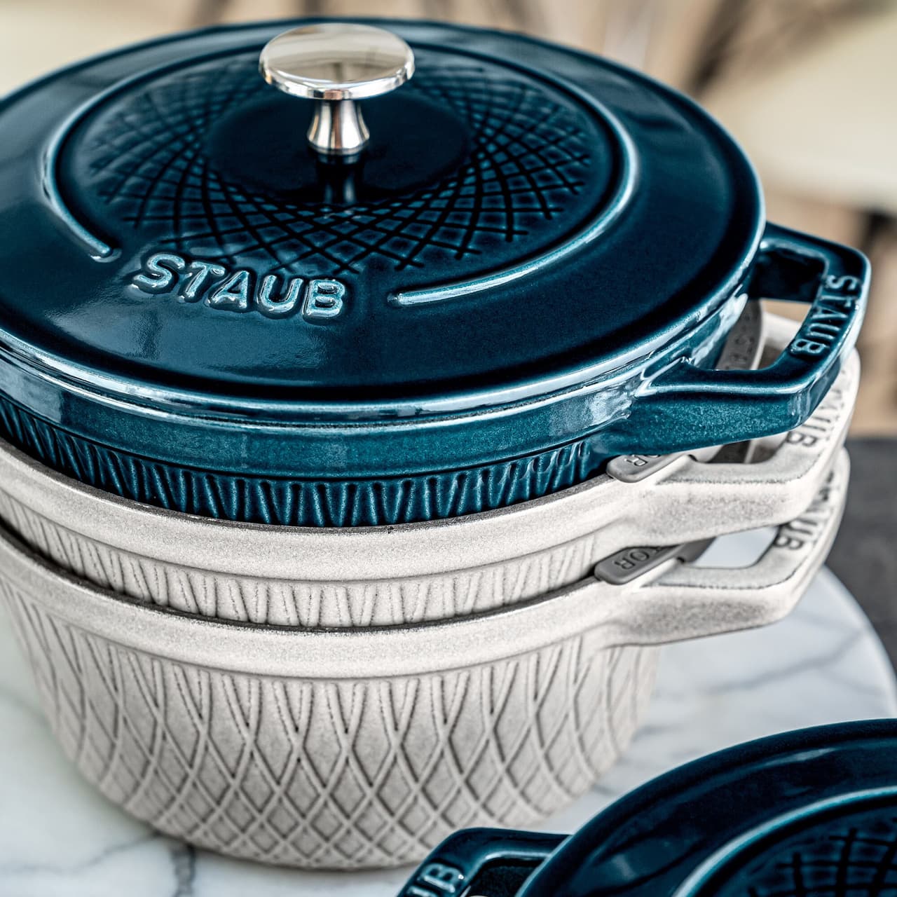 STAUB | LA COCOTTE - Cocotte - Ø 240mm - Gusseisen - Weisser Trüffel