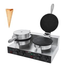 Waffeleisen - Doppelt - 2,6 kW - für Eishörnchen - Ø 190mm