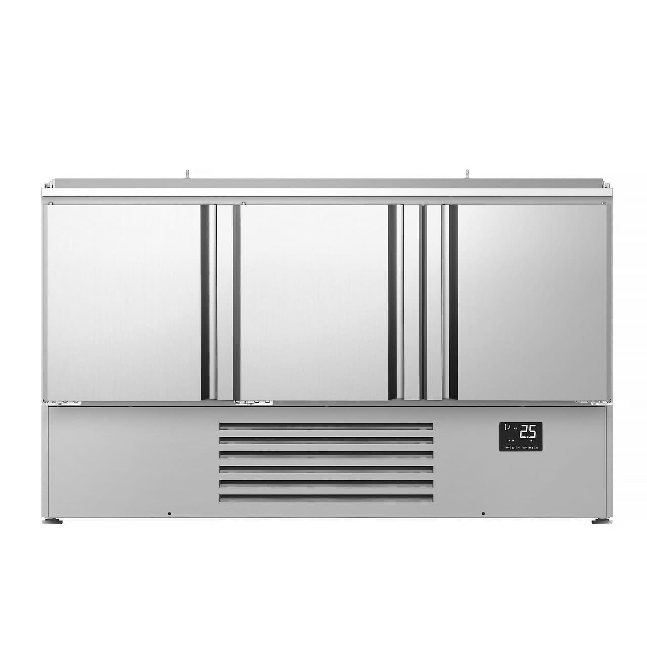 Saladette Premium PLUS - 1460mm - 3 Türen - mit Einlass für 9 x GN 1/3 & 6x GN 1/6 & Edelstahldeckel