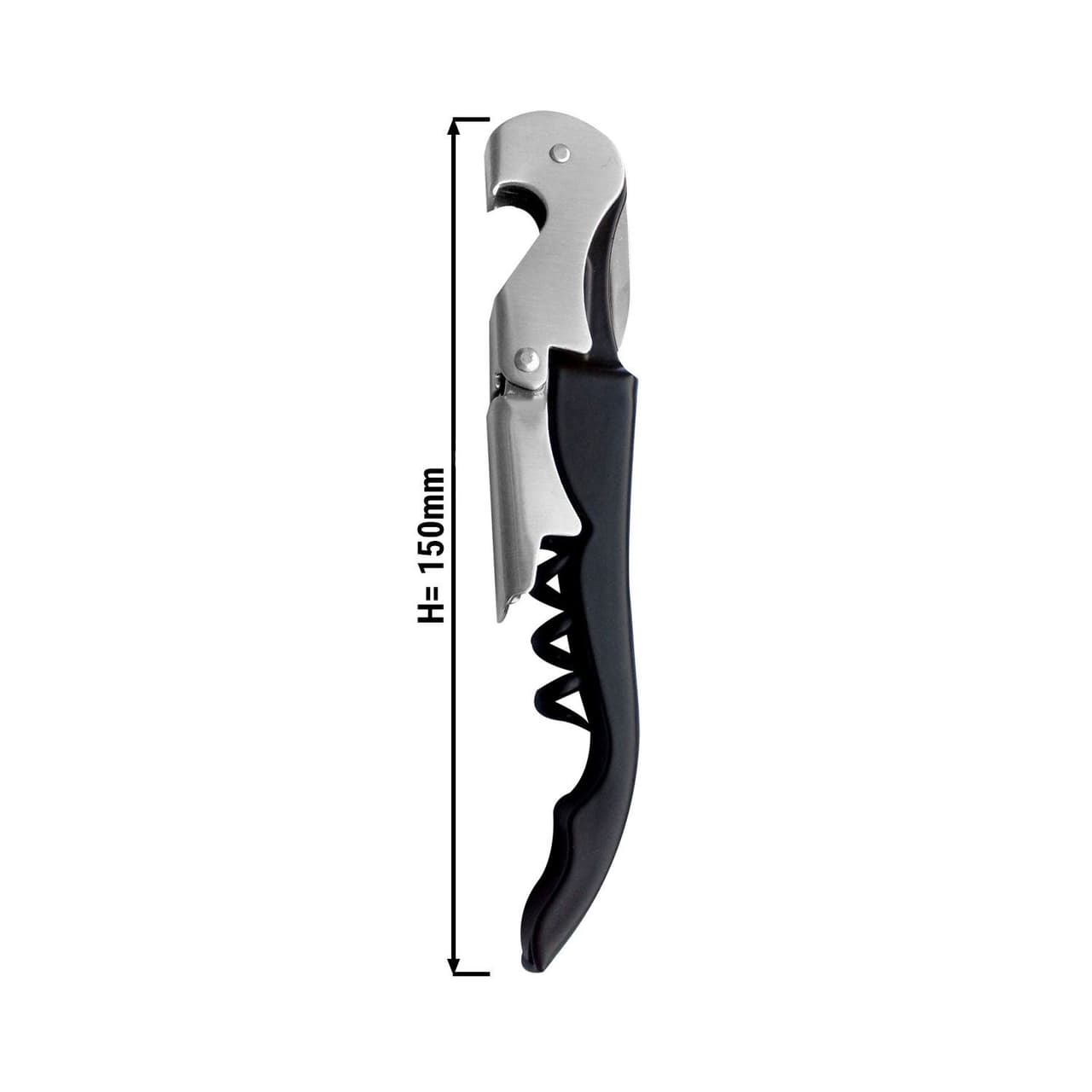 (6 Stück) Kellnermesser - Bar Professional - 12 cm - schwarz