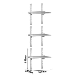 Wandborde PREMIUM - 600x300mm - mit 3 Etagen