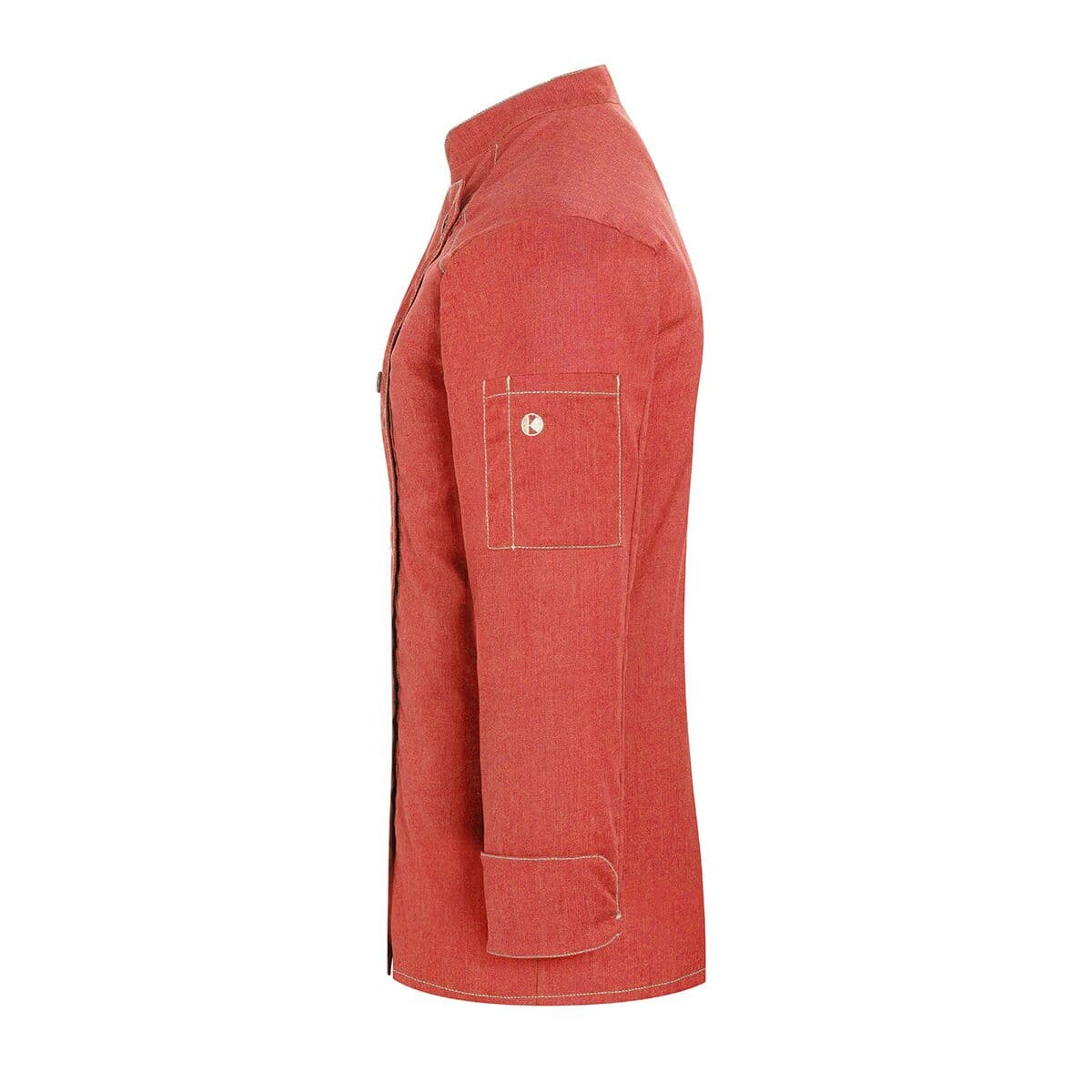 KARLOWSKY | Damenkochjacke Jeans-Style - Vintage Red - Größe: 38