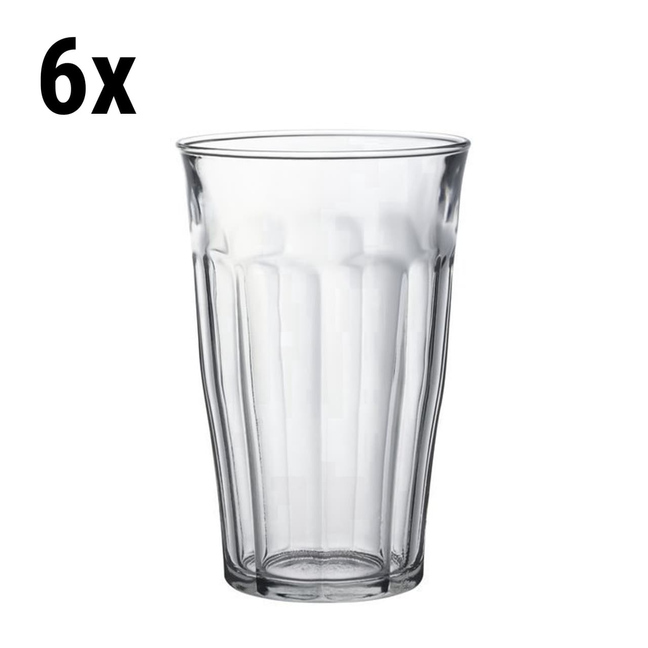 (6 Stück) Duralex Allzweck Trinkglas - PICARDIE - 500 ml - Transparent