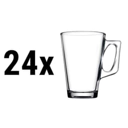 (24 Stück) Teeglas mit Henkel - AQUA - 250 ml