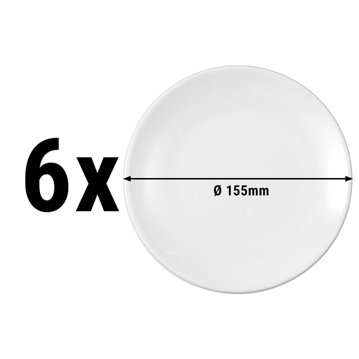 (6 Stück) SELTMANN WEIDEN | Teller flach - Ø 155mm