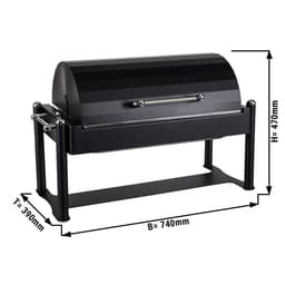 Chafing Dish - GN 1/1 - mit Rolldeckel - Schwarz