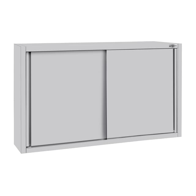 Edelstahl Wandhängeschrank ECO - 1400x400mm - mit Schiebetür 1000mm hoch