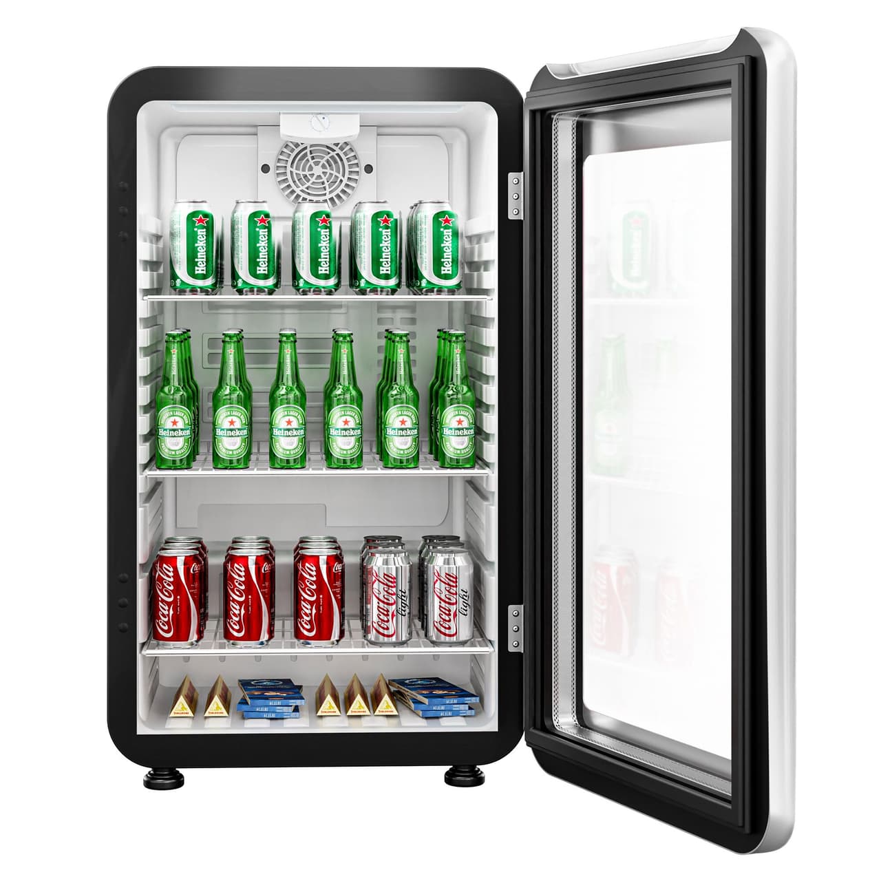 Minibar-Kühlschrank - 500mm - 120 Liter - mit 1 Glastür