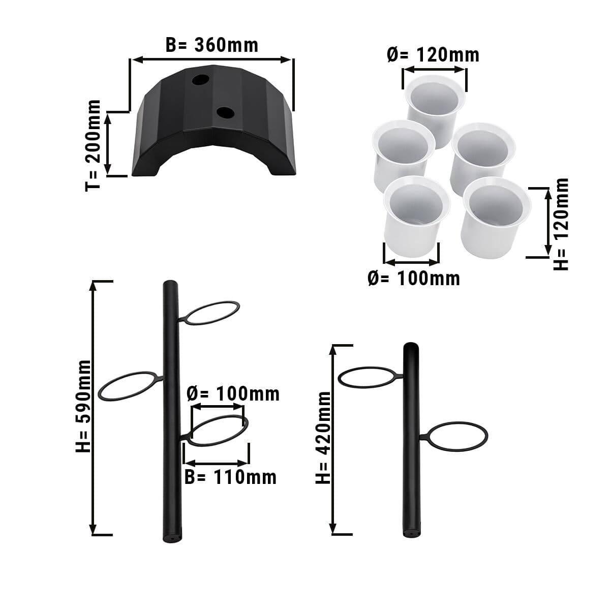 Besteckkasten/ Regal - mit 5 Behältern