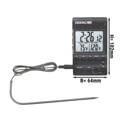 Digitales Cooking Thermometer/Schaltuhr - 30 °C / +200°C