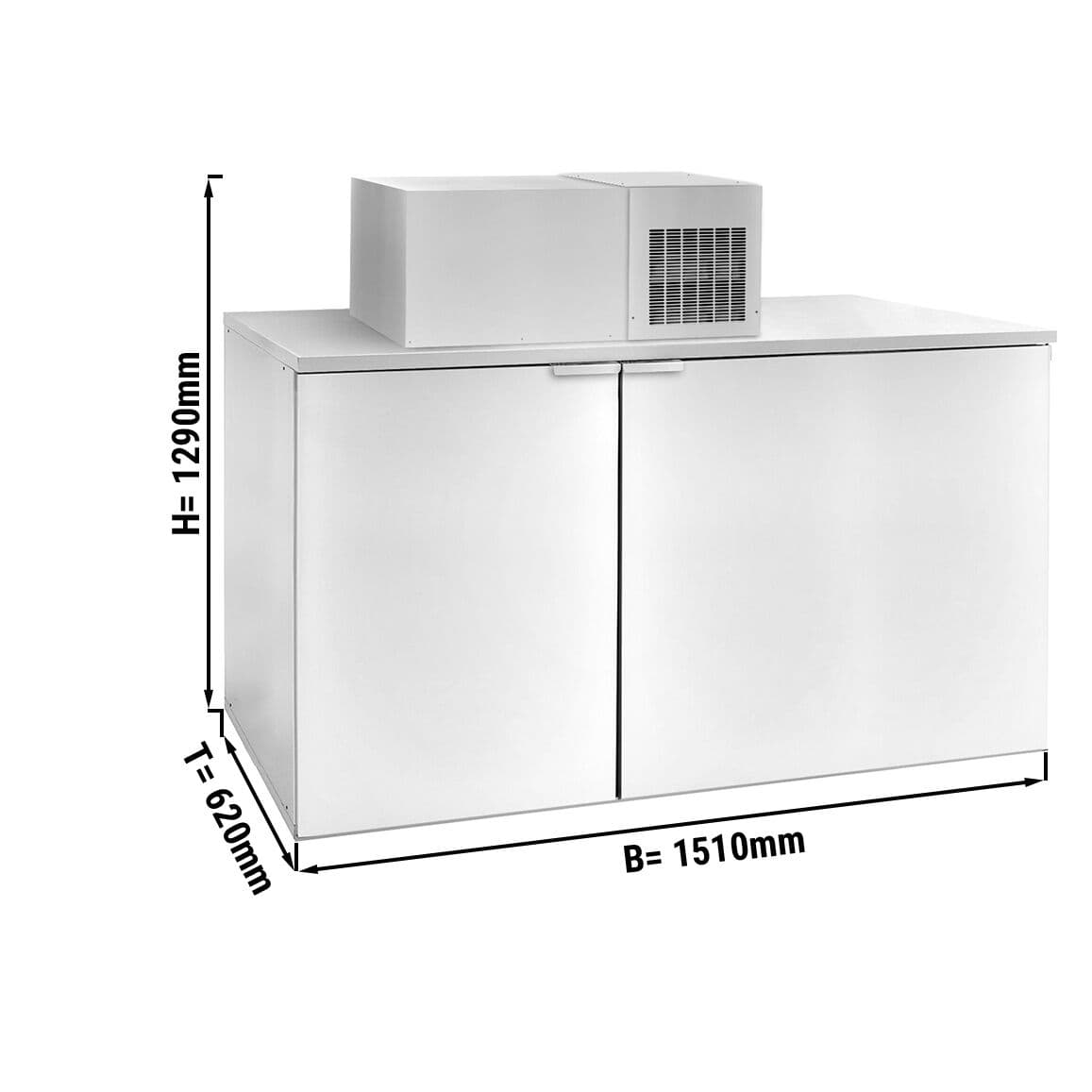 Fasskühler mit Aggregat - 3x50 L Fässer - 1510x620mm