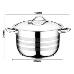 Gastro Edelstahl Kochtopf - Ø 340mm - 18,60 Liter