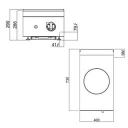 Induktionswok - 3,5 kW - 1 Kochstelle - Ø 300 mm