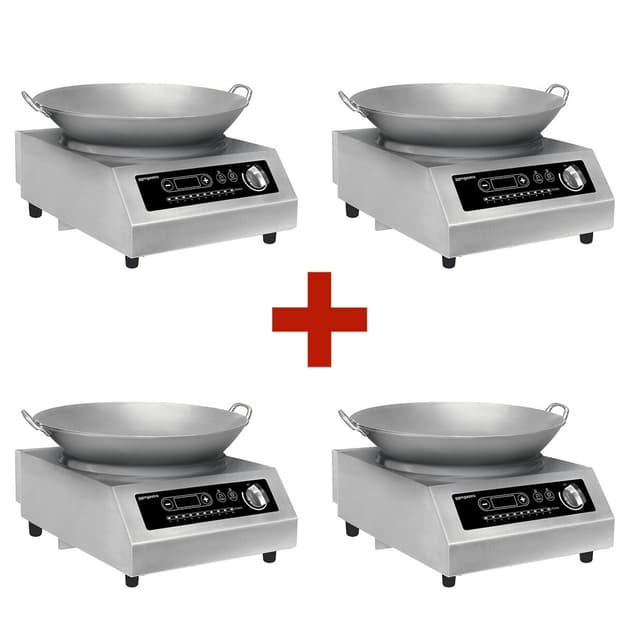 (4 Stück) Wok Induktionsherd - 3,5 kW - inkl. WOK