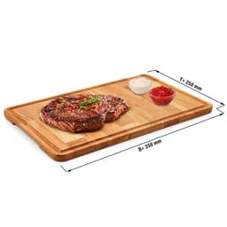 (6 Stück) Steakplatte - Eiche - 350x250mm