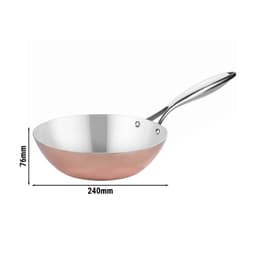 Wok-Pfanne aus Kupfer - Ø 24 cm