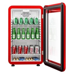 Minibar-Kühlschrank - 500mm - 120 Liter - mit 1 Glastür & LED-Beleuchtung